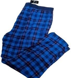 NEW Britches Mens 3X Blue‎ Tartan Lounging Pants 100% Cotton Elastic Waist